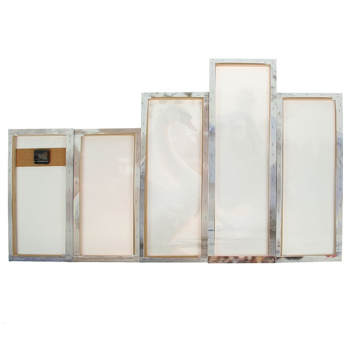 Часы-картина настенные, модульные "Белый лебедь", бесшумные, 80 х 140 см