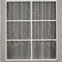 Гирлянда &laquo;Занавес&raquo; 2 х 1.5 м, IP65, УМС, белая нить, 360 LED, свечение белое, мерцание белым, 220 В