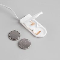 Гирлянда «Нить» 2 м роса, IP20, серебристая нить, 20 LED, батарейки CR2032х2 (в комплекте), свечение белое Гирлянда «Нить» 2 м роса, IP20, серебристая нить, 20 LED, батарейки CR2032х2 (в комплекте), свечение белое