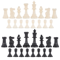 Шахматные фигуры, пластик, король h-7.5 см, пешка h-3.5 см