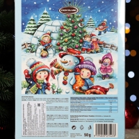 Новый год. Адвент-календарь с мини-плитками из молочного шоколада Chocoland, МИКС, 50 г