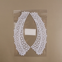 Воротник пришивной, гипюровый, 21 &times; 6 см, цвет белый