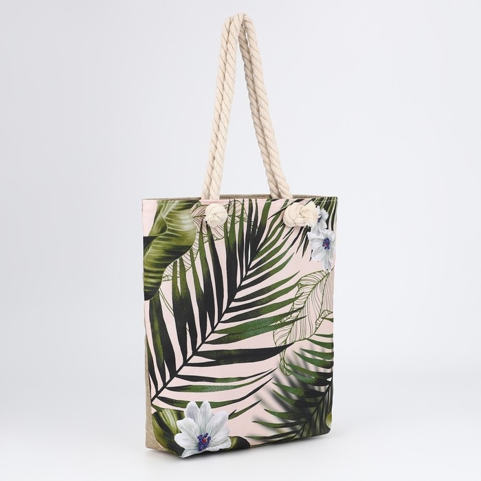 Сумка женская пляжная Сумка женская пляжная "Растение", 35х40 см