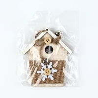 Ёлочная игрушка новогодняя &laquo;Домик&raquo;, на Новый год, дерево, 8,5х10 см