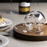 Гирлянда &laquo;Нить&raquo; 2 м роса с насадками &laquo;Снежинка&raquo;, IP20, серебристая нить, 20 LED, 2 режима, батарейки ААх2 (нет в комплекте), свечение тёплое белое