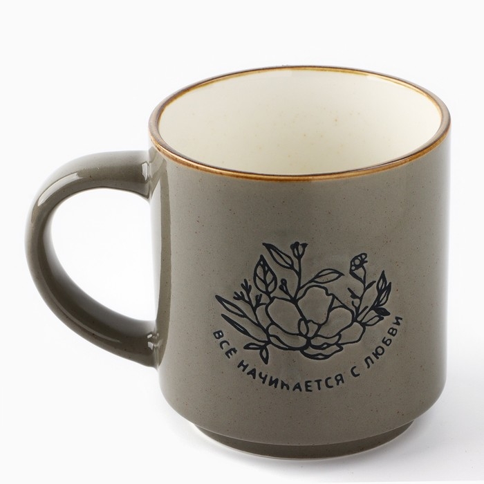 Кружка керамическая &laquo;Всё начинается с любви&raquo;, 250 мл