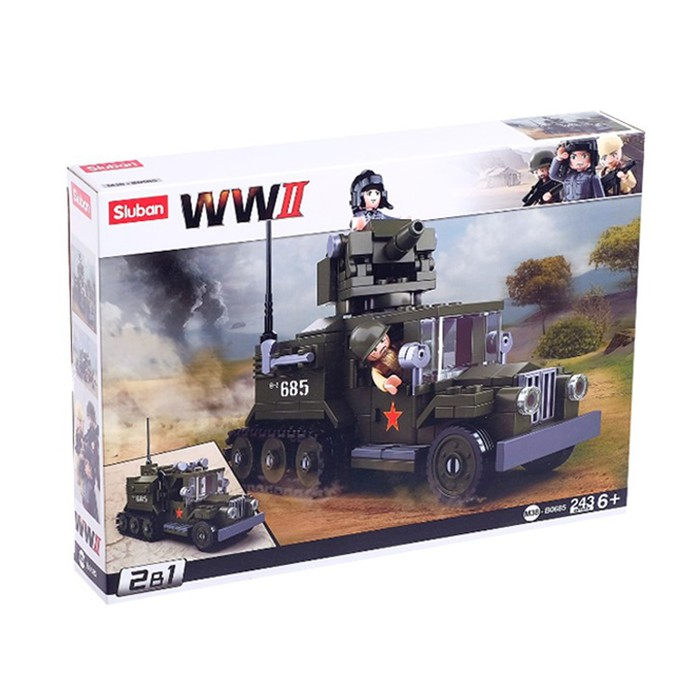 Конструктор Армия ВОВ &laquo;Боевой грузовик&raquo;, 243 детали
