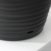 Горшок для цветов с поддоном Saffron, 5,4 л, d=22,4 см, h=20,5 см, пластиковый, цвет чёрный