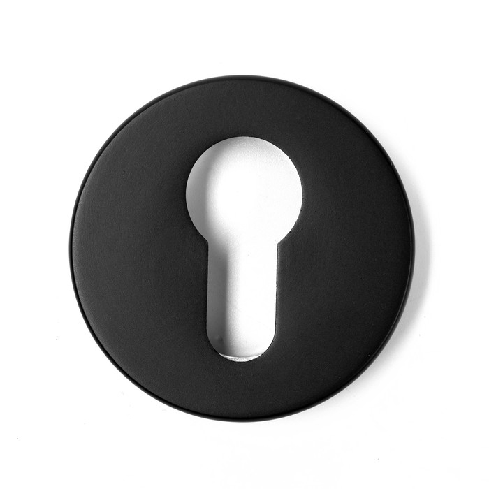 Накладка на цилиндровый механизм LOCKLAND, круглая, цвет черный, комплект Накладка на цилиндровый механизм LOCKLAND, круглая, цвет черный, комплект