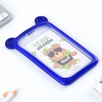 Чехол для бейджа с ушками &laquo;Мишка&raquo;, 7 х 12 см