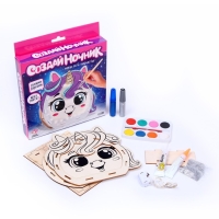 Набор для творчества «Новогодний ночник из дерева. Единорог», роспись, сборный, 5+ Набор для творчества «Новогодний ночник из дерева. Единорог», роспись, сборный, 5+