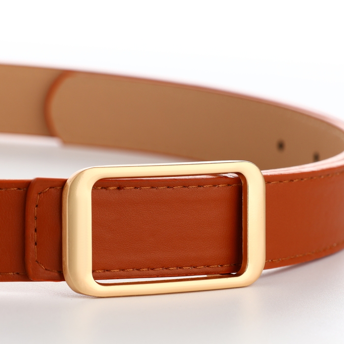 Ремень женский, ширина 2,6 см, пряжка металл, цвет рыжий