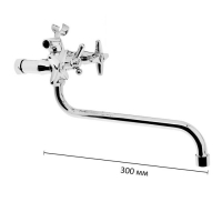 Cмеситель для ванны Accoona A7381, двухвентильный, латунь, хром