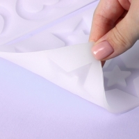 Набор форм для шоколада, 3 шт, 8 ячеек, силикон, 21&times;11&times;0,3 см, цвет прозрачный