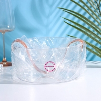 Ведёрко для льда Доляна, 2,6 л, 21×21×10 см, цвет прозрачный Ведёрко для льда Доляна, 2,6 л, 21×21×10 см, цвет прозрачный