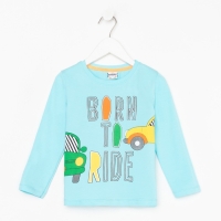 Лонгслив для мальчика, цвет голубой, рост 80