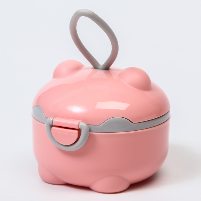 Контейнер для детского питания Мишка 1, 150 мл, цвет розовый Контейнер для детского питания Мишка 1, 150 мл, цвет розовый