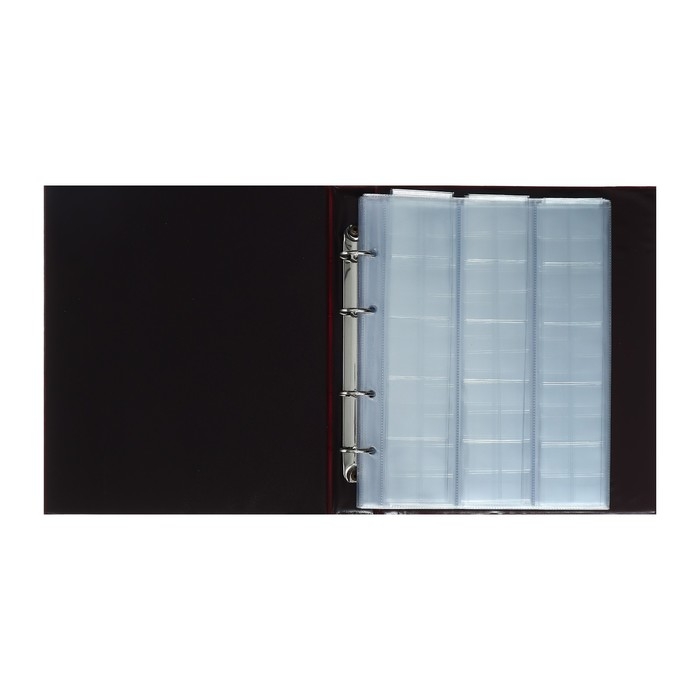 Альбом для монет Альбом для монет "Коллекция", 230 х 270 мм, Optima, 10 скользящих листов, коричневый