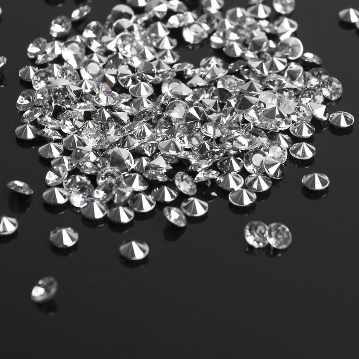 Стразы (набор 10 г, 300 шт.), 5 мм, цвет белый №38 Стразы (набор 10 г, 300 шт.), 5 мм, цвет белый №38