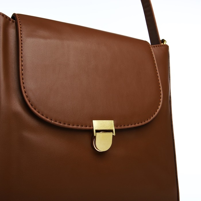 Сумка-мессенджер на клапане, цвет коричневый Сумка-мессенджер на клапане, цвет коричневый