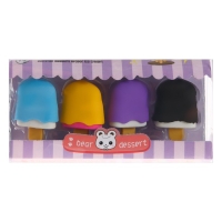 Набор фигурных ластиков «Вкусняшки», 4 штуки, МИКС Набор фигурных ластиков «Вкусняшки», 4 штуки, МИКС