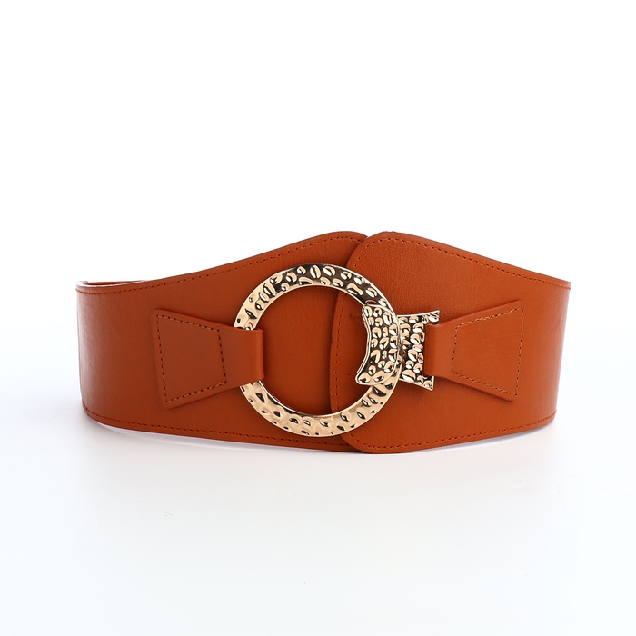 Ремень женский, ширина 10 см, пряжка золото, цвет рыжий Ремень женский, ширина 10 см, пряжка золото, цвет рыжий