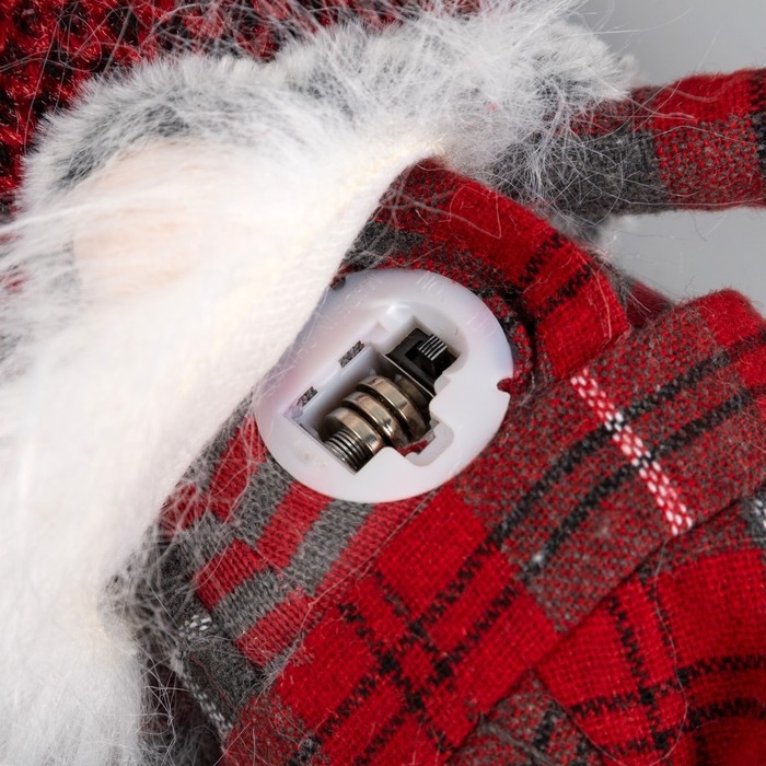 Светодиодная фигура «Гном в красном колпаке» 13 × 58 × 8 см, текстиль, батарейки AG10х3 (в комплекте), свечение тёплое белое Светодиодная фигура «Гном в красном колпаке» 13 × 58 × 8 см, текстиль, батарейки AG10х3 (в комплекте), свечение тёплое белое