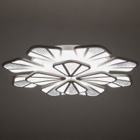 Люстра с ПДУ "Валенсия" 12xLED 288Вт 3000-6000К диммер, белый 90х90х12 см BayerLux