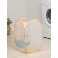 Корзина для игрушек Доляна &laquo;Северный мишка&raquo;, складная, 32&times;32&times;52 см, цвет бежевый