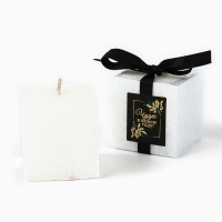 Свеча интерьерная новогодняя &laquo;Чудес&raquo; на Новый год, белая, 5 х 5 см