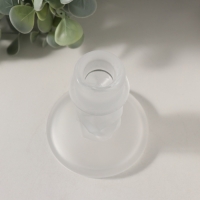 Подсвечник стекло на 1 свечу "Лёд" прозрачный d=2 см 8х8х10 см Подсвечник стекло на 1 свечу "Лёд" прозрачный d=2 см 8х8х10 см