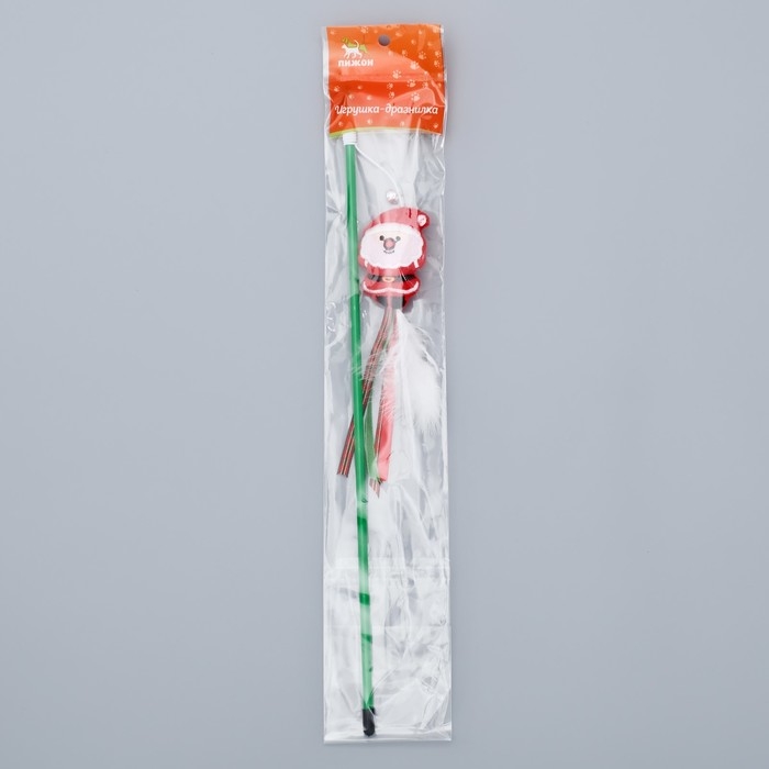 Новый год. Дразнилка-удочка для кошек с бубенчиком Новый год. Дразнилка-удочка для кошек с бубенчиком "Дедушка", 40 см