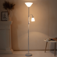 Торшер "Тренд 2" 1х40Вт Е27+1хЕ27 40Вт белый 22х22х180 см. Торшер "Тренд 2" 1х40Вт Е27+1хЕ27 40Вт белый 22х22х180 см.