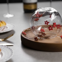 Гирлянда &laquo;Нить&raquo; 2 м роса с насадками &laquo;Цветок&raquo;, IP20, серебристая нить, 20 LED, батарейки ААх2 (нет в комплекте), свечение тёплое белое