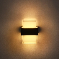 Светильник фасадный &laquo;Гранд двойной&raquo;, FSD-056, 10 Вт, 3000К, IP65, 220 В, пластик, черный