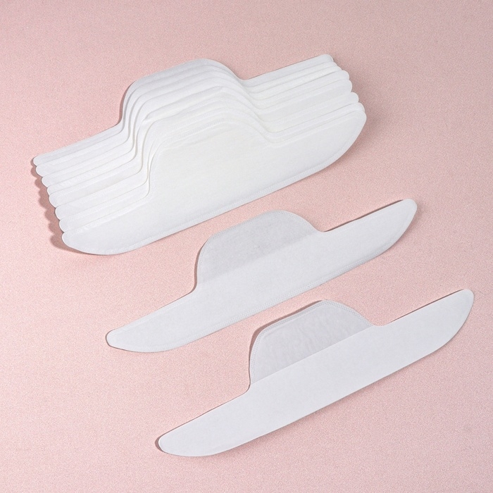 Защитные вкладыши от пота и загрязнений, набор - 10 шт, на клеевой основе, 24,7 &times; 6,8 &times; 0,1 см, цвет бежевый