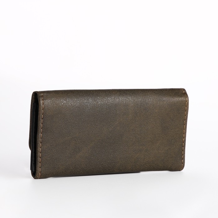 Кошелёк женский на кнопке, цвет коричневый Кошелёк женский на кнопке, цвет коричневый