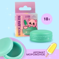 Блеск макарун в коробочке &laquo;Милая кошечка&raquo;, 10 г, аромат мороженого