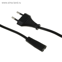 Кабель питания Cablexpert PC-184/2-1.8M, CEE 7/16 - C7, 2-pin, 2.5 А, 1.8 м, черный Кабель питания Cablexpert PC-184/2-1.8M, CEE 7/16 - C7, 2-pin, 2.5 А, 1.8 м, черный