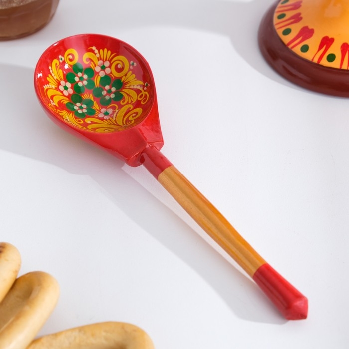 Ложка &laquo;Краснушка&raquo;, салатная, 6&times;21, хохлома