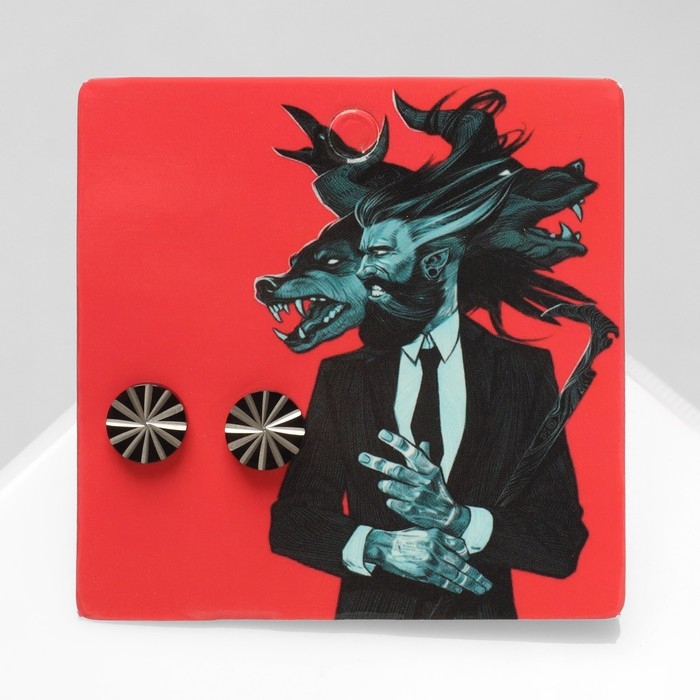 Серьги &laquo;Пусеты&raquo; стальные, грани, цвет чёрный