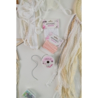 Кружево вязаное, 18 мм &times; 2,7 &plusmn; 0,5 м, цвет пудровый