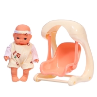 Пупс &laquo;Милый малыш&raquo; с качелью, 15 см, МИКС