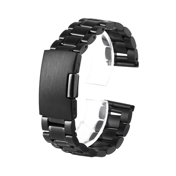 Ремешок для часов, 20 мм, l-17.5 см, шпиньки в комплекте, черный матовый Ремешок для часов, 20 мм, l-17.5 см, шпиньки в комплекте, черный матовый