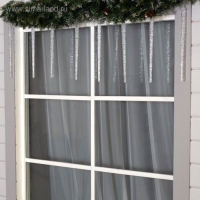 Гирлянда &laquo;Сосульки рифленые&raquo; 2.5 &times; 0.42 м, IP65, прозрачная нить, 288 LED, свечение белое с эффектом стекания, 12 В