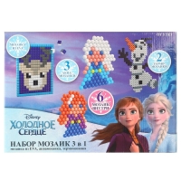 Набор мозаек 3 в 1 &laquo;Холодное сердце&raquo;, Авквамозайка, Термомозайка и мозаика из EVA, 4+