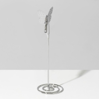 Ценникодержатель с зажимом &laquo;Бабочка&raquo;, 4,5&times;4,5&times;13 см, цвет серебро