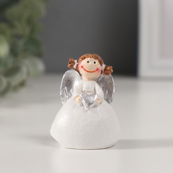 Сувенир полистоун "Девочка ангел с двуми хвостиками" МИКС 2,6х4х5,5 см