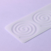 Форма для шоколада &laquo;Спираль&raquo;, силикон, 3 ячейки, 24,5&times;9&times;0,3 см, цвет прозрачный