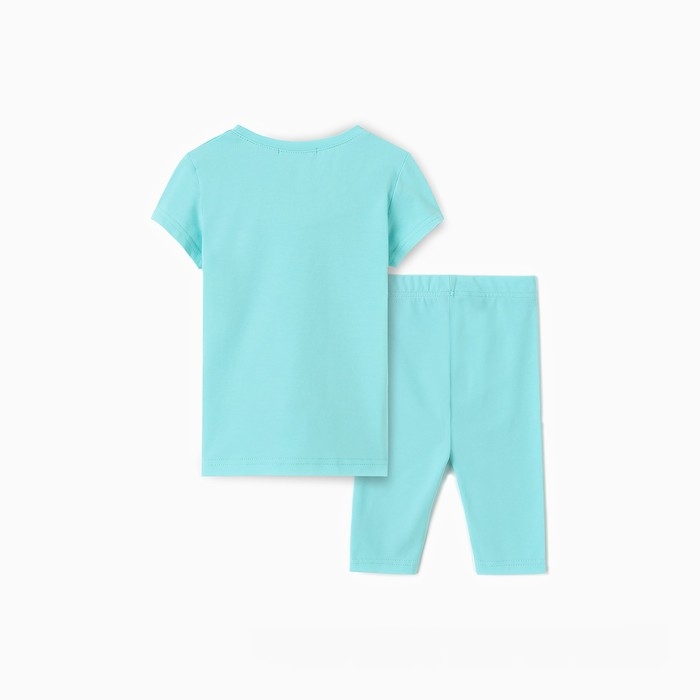 Комплект для девочки (футболка/лосины), цвет мятный, рост 110 см Комплект для девочки (футболка/лосины), цвет мятный, рост 110 см